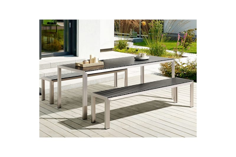 Matsalsset Nardo Svart/Silver - Svart/Silver - Utemöbler - Utegrupp - Matgrupp utomhus