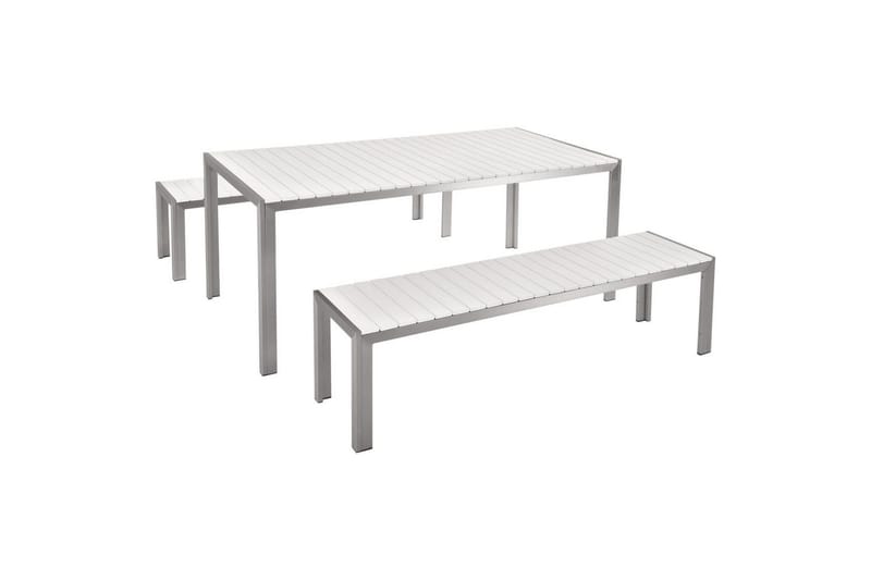 Matsalsset Nardo Vit/Silver, Vit/Silver