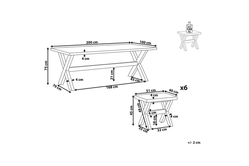 Matsalsset Olbia 6-Sits - 6-Sits - Utemöbler - Utegrupp - Matgrupp utomhus