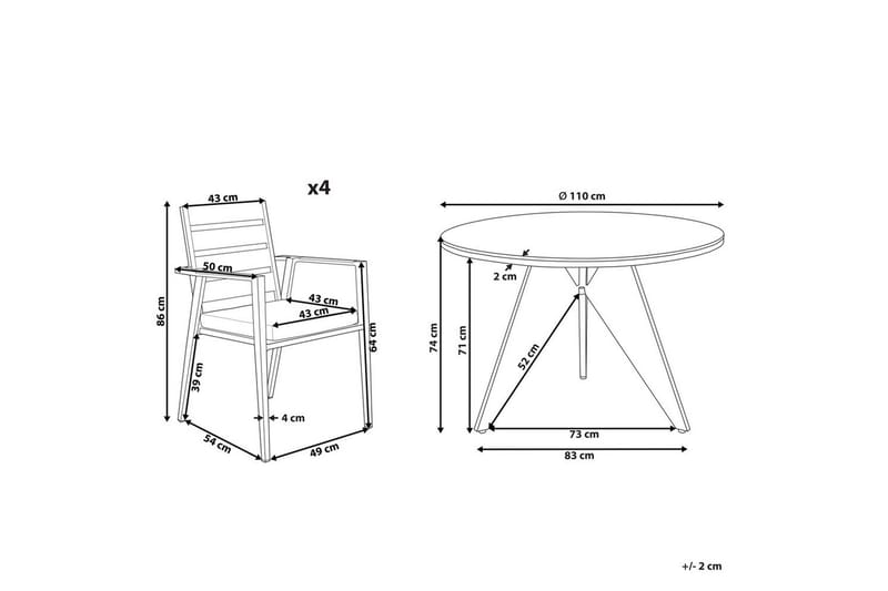 Matsalsset Olmetto/Taviano - Utemöbler - Utegrupp - Matgrupp utomhus