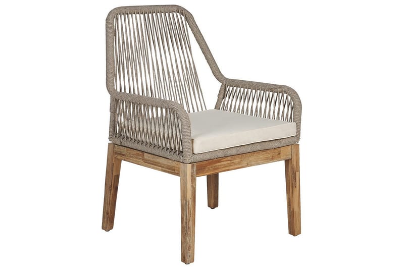 Matsalsset Oristano Grå/beige/ljus trä, 4-Sits - Grå/beige/ljus trä, 4-Sits - Utemöbler - Utegrupp - Matgrupp utomhus