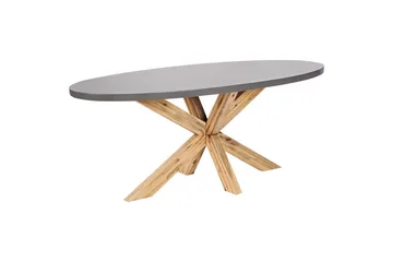 Matsalsset Oristano Grå/Svart/Ljus träfärg, 6-Sits - Grå/Svart/Ljus träfärg, 6-Sits - Utemöbler - Utegrupp - Matgrupp utomhus