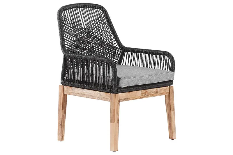 Matsalsset Oristano Grå/Svart/Ljus träfärg, 6-Sits - Grå/Svart/Ljus träfärg, 6-Sits - Utemöbler - Utegrupp - Matgrupp utomhus