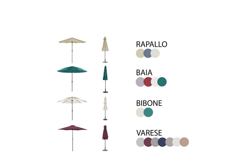 Matsalsset Salento med parasoll - Utemöbler - Utegrupp - Matgrupp utomhus