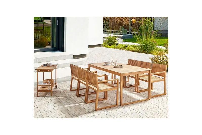 Matsalsset Sassari II med vagn 6-Sits - 6-Sits - Utemöbler - Utegrupp - Matgrupp utomhus