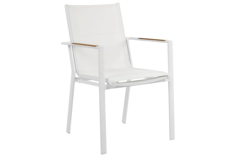 Matsalsset Valcanetto/Busseto Vit/ljust trä, 6-Sits - Vit/ljust trä, 6-Sits - Utemöbler - Utegrupp - Matgrupp utomhus