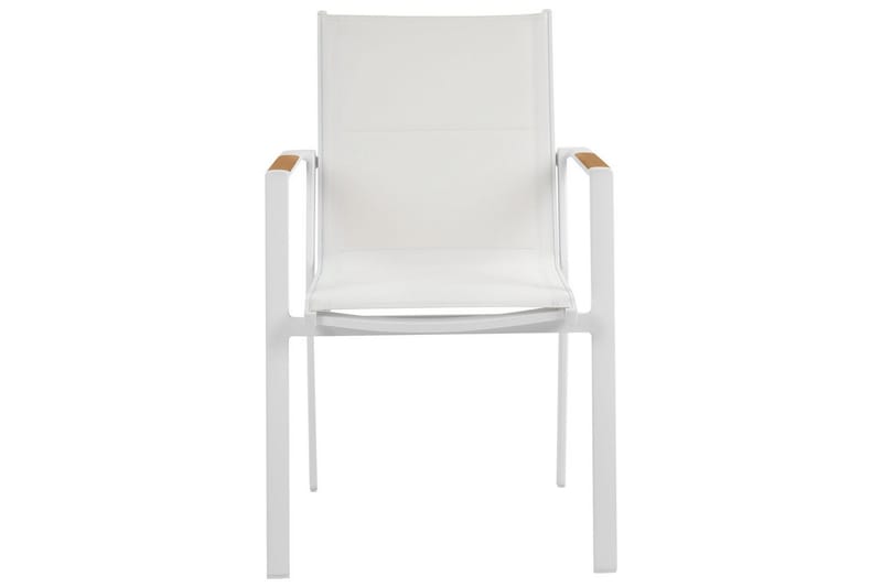 Matsalsset Valcanetto/Busseto Vit/ljust trä, 6-Sits - Vit/ljust trä, 6-Sits - Utemöbler - Utegrupp - Matgrupp utomhus