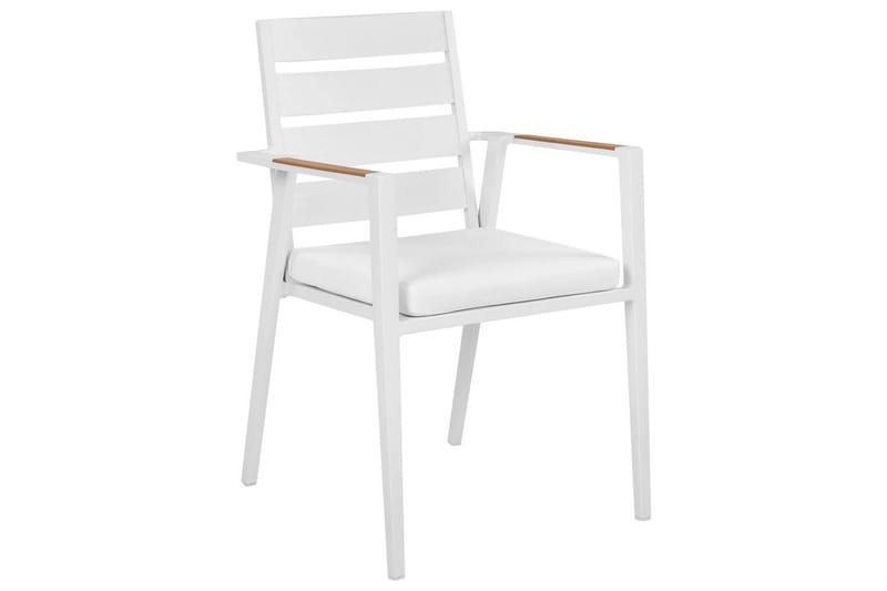 Matsalsset Valcanetto/Taviano Vit/ljust trä, 6-Sits - Vit/ljust trä, 6-Sits - Utemöbler - Utegrupp - Matgrupp utomhus