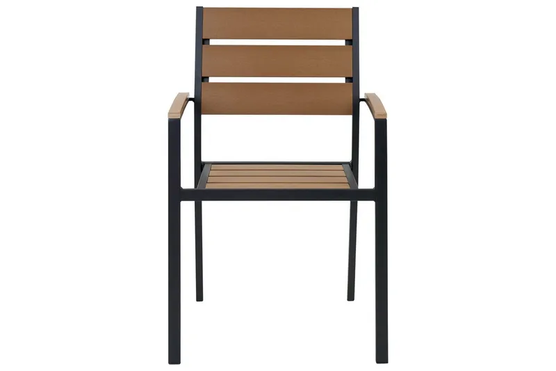 Matsalsset Vernio Ljus trä/svart - Ljus trä/svart - Utemöbler - Utegrupp - Matgrupp utomhus