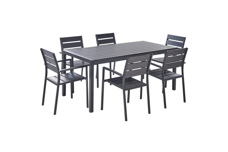 Matsalsset Vernio Svart - Svart - Utemöbler - Utegrupp - Matgrupp utomhus