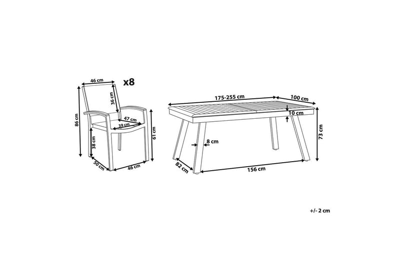 Matsalsset Pereta - Utemöbler - Utegrupp - Matgrupp utomhus