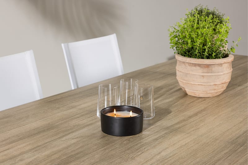 Merlo Matgrupp 200 cm + 6 st Alling Matstolar Vit - Utemöbler - Utegrupp - Matgrupp utomhus