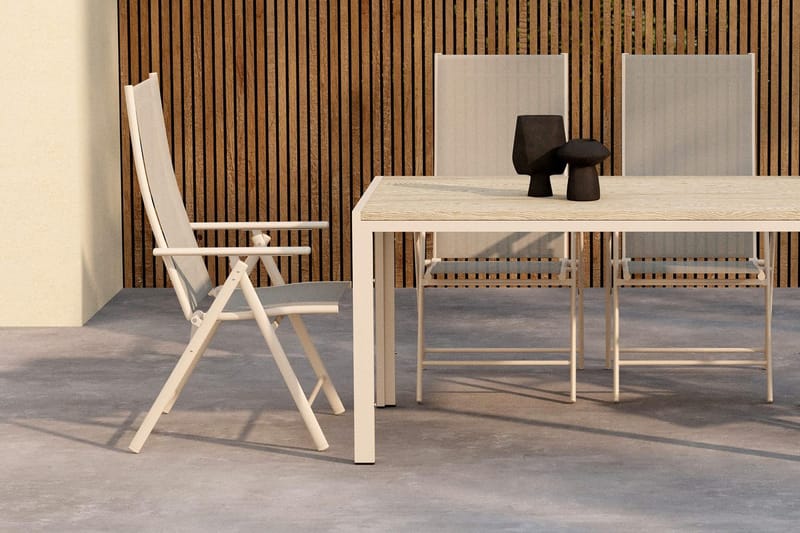 Mirko Matbord Utomhus 80x140 cm med 4 Levanzo Karmstol - Utemöbler - Utegrupp - Matgrupp utomhus