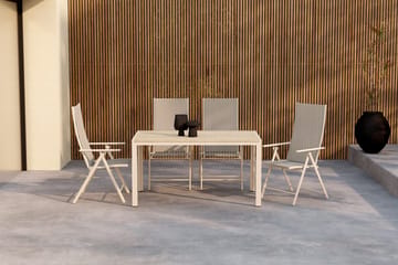 Mirko Matbord Utomhus 80x140 cm med 4 Levanzo Karmstol - Utemöbler - Utegrupp - Matgrupp utomhus