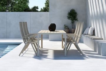 Mirko Matbord Utomhus 90x205 cm med 6 Levanzo Karmstol - Utemöbler - Utegrupp - Matgrupp utomhus