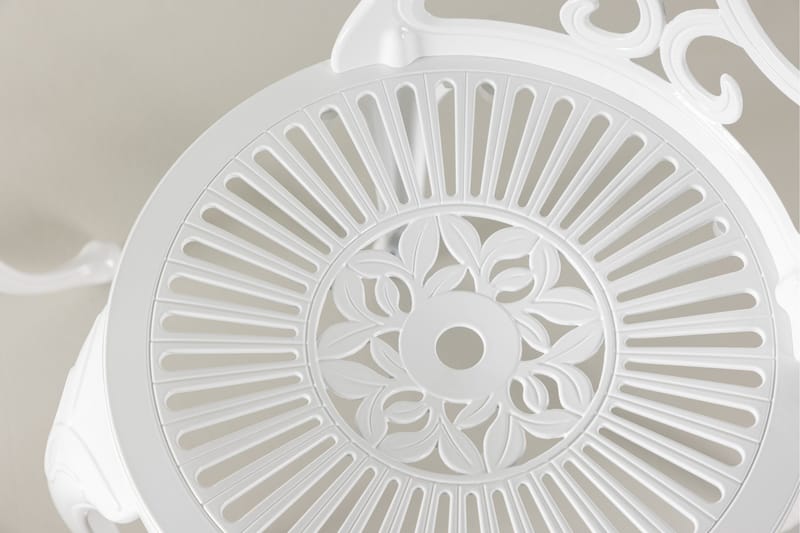 Nandin Matgrupp Utomhus + 2 Utestolar - Vit - Utemöbler - Utegrupp - Cafeset