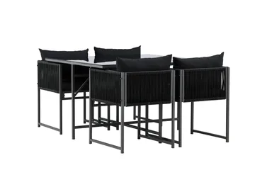 Noto Matgrupp Utomhus 4-sits - Svart - Utemöbler - Utegrupp - Matgrupp utomhus