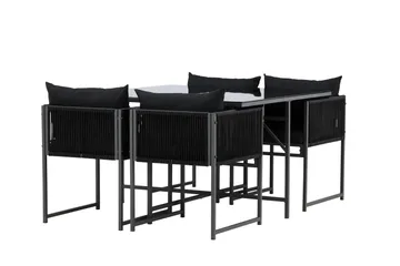 Noto Matgrupp Utomhus 4-sits - Svart - Utemöbler - Utegrupp - Matgrupp utomhus