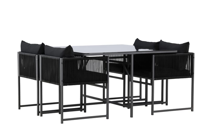 Noto Matgrupp Utomhus 4-sits - Svart - Utemöbler - Utegrupp - Matgrupp utomhus