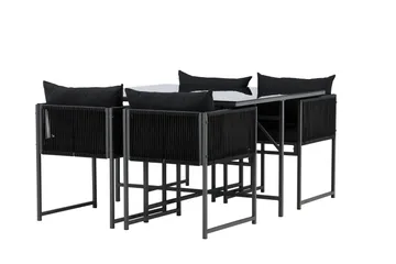 Noto Matgrupp Utomhus 4-sits - Svart - Utemöbler - Utegrupp - Matgrupp utomhus