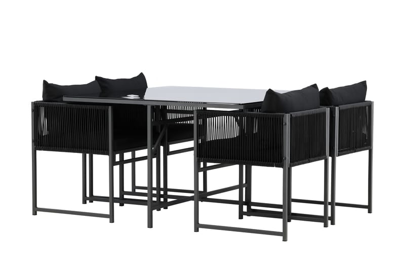 Noto Matgrupp Utomhus 4-sits - Svart - Utemöbler - Utegrupp - Matgrupp utomhus