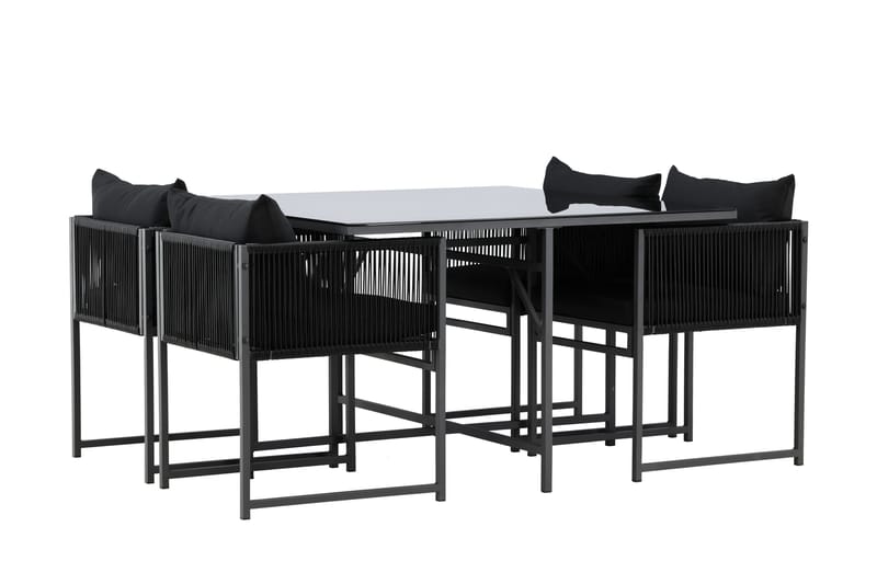 Noto Matgrupp Utomhus 4-sits - Svart - Utemöbler - Utegrupp - Matgrupp utomhus