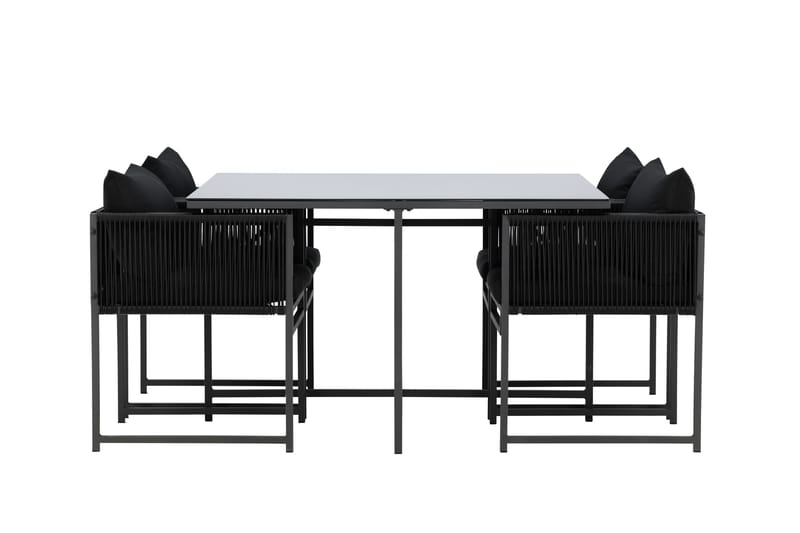 Noto Matgrupp Utomhus 4-sits - Svart - Utemöbler - Utegrupp - Matgrupp utomhus