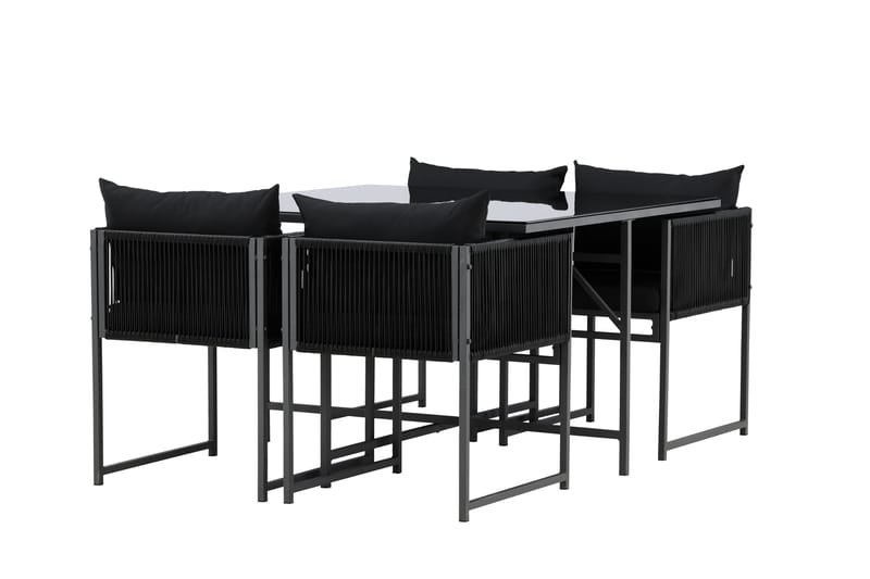 Noto Matgrupp Utomhus 4-sits - Svart - Utemöbler - Utegrupp - Matgrupp utomhus