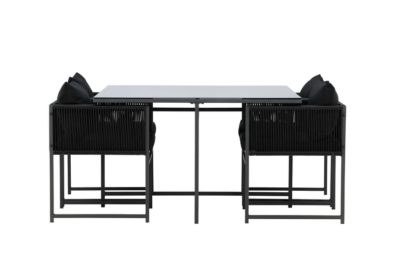 Noto Matgrupp Utomhus 4-sits - Svart - Utemöbler - Utegrupp - Matgrupp utomhus