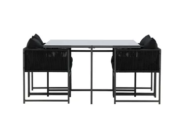 Noto Matgrupp Utomhus 4-sits - Svart - Utemöbler - Utegrupp - Matgrupp utomhus