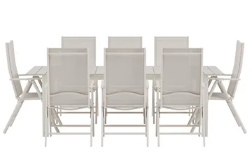 Rektangulärt matbord Levels 229 cm Utomhus med 8 Break Karmstol - Utemöbler - Utegrupp - Matgrupp utomhus