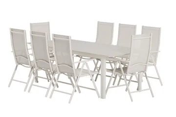 Rektangulärt matbord Levels 229 cm Utomhus med 8 Break Karmstol - Utemöbler - Utegrupp - Matgrupp utomhus