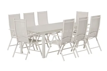 Rektangulärt matbord Levels 229 cm Utomhus med 8 Break Karmstol - Utemöbler - Utegrupp - Matgrupp utomhus