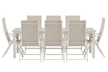 Rektangulärt matbord Levels 229 cm Utomhus med 8 Levanzo Karmstol - Utemöbler - Utegrupp - Matgrupp utomhus