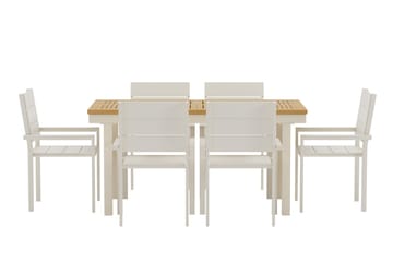 Rektangulärt matbord Panama 160 cm Utomhus med 6 Matstol Levels - Utemöbler - Utegrupp - Matgrupp utomhus