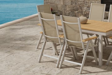Rektangulärt matbord Panama 160 cm Utomhus med 6 Matstol Panama - Utemöbler - Utegrupp - Matgrupp utomhus