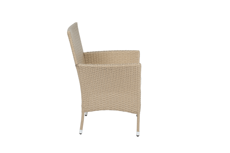 Rund matgrupp 8 stolar i beige – Tylösand - Utemöbler - Utegrupp - Matgrupp utomhus