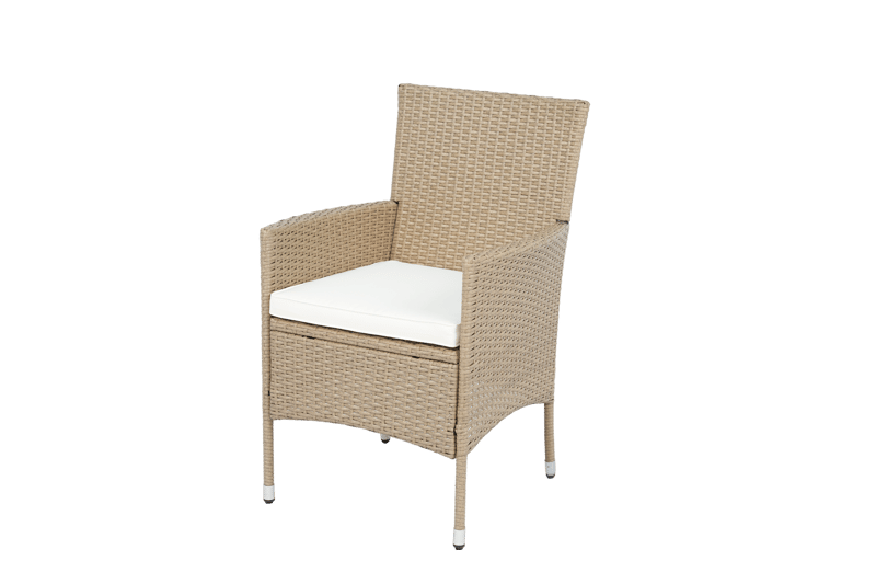 Rund matgrupp 8 stolar i beige – Tylösand - Utemöbler - Utegrupp - Matgrupp utomhus