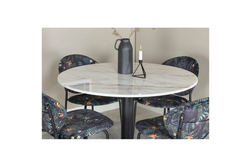 Rund Matgrupp Estelle Svart, Vault - Grön - Utemöbler - Utegrupp - Matgrupp utomhus