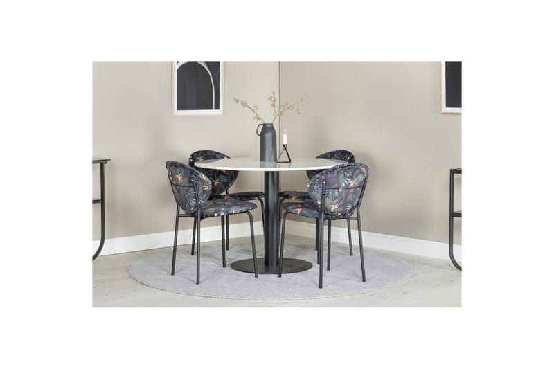 Rund Matgrupp Estelle Svart, Vault - Grön - Utemöbler - Utegrupp - Matgrupp utomhus