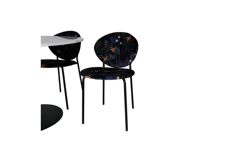 Rund Matgrupp Estelle Svart, Vault - Grön - Utemöbler - Utegrupp - Matgrupp utomhus