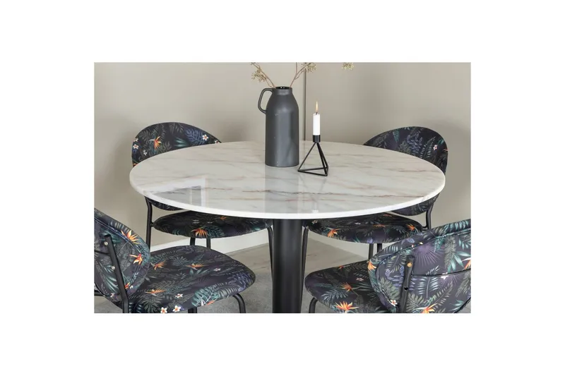 Rund Matgrupp Estelle Svart, Vault - Grön - Utemöbler - Utegrupp - Matgrupp utomhus