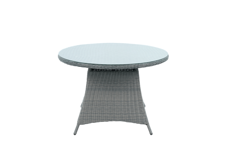 Rund matgrupp utomhus | 4 stolar | Dynor ingår | Jacksonville grå - Utemöbler - Utegrupp - Matgrupp utomhus