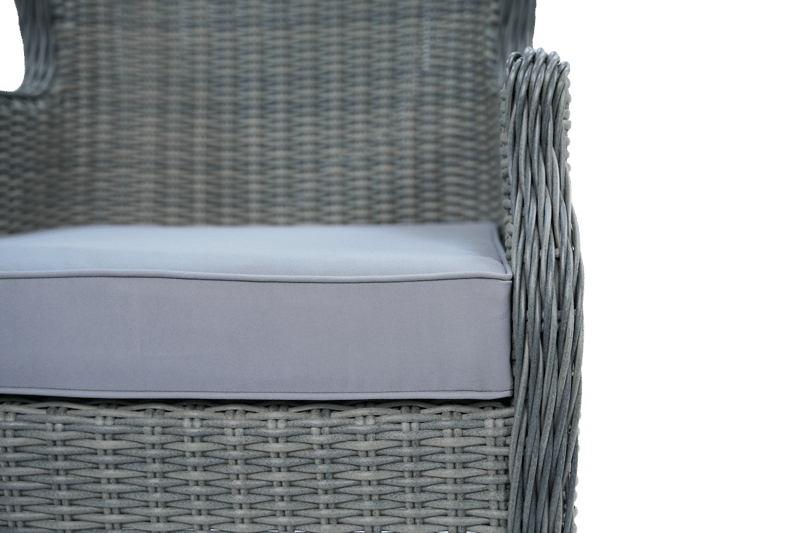 Rund matgrupp utomhus | 4 stolar | Dynor ingår | Jacksonville grå - Utemöbler - Utegrupp - Matgrupp utomhus