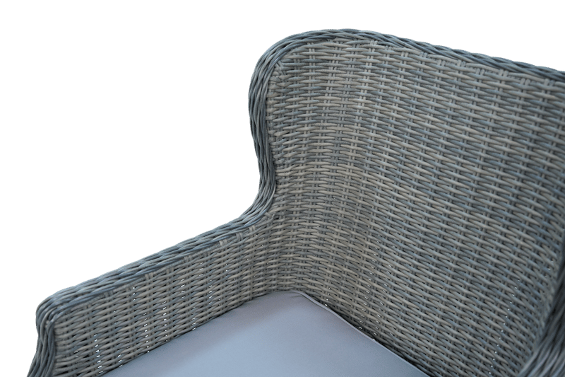 Rund matgrupp utomhus | 4 stolar | Dynor ingår | Jacksonville grå - Utemöbler - Utegrupp - Matgrupp utomhus