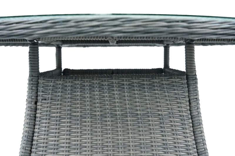 Rund matgrupp utomhus | 4 stolar | Dynor ingår | Jacksonville grå - Utemöbler - Utegrupp - Matgrupp utomhus