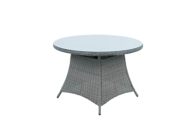 Rund matgrupp utomhus | 4 stolar | Dynor ingår | Jacksonville grå - Utemöbler - Utegrupp - Matgrupp utomhus