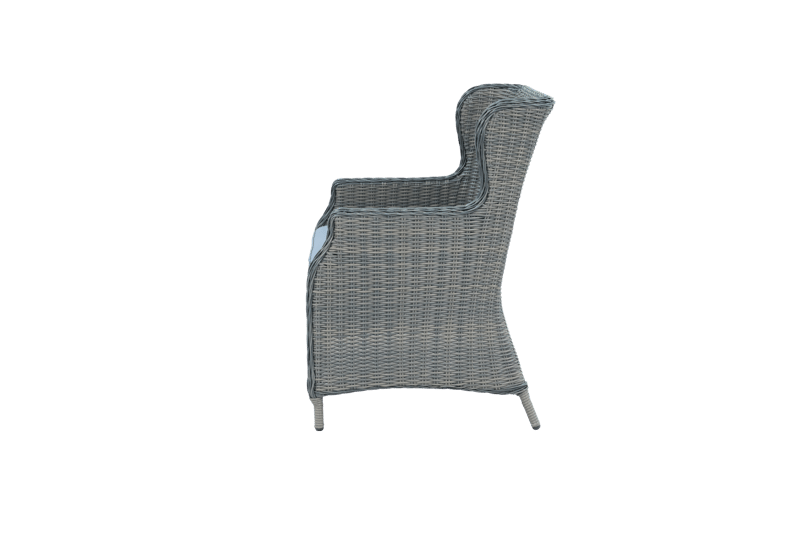 Rund matgrupp utomhus | 4 stolar | Dynor ingår | Jacksonville grå - Utemöbler - Utegrupp - Matgrupp utomhus