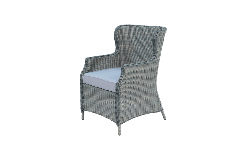 Rund matgrupp utomhus | 4 stolar | Dynor ingår | Jacksonville grå - Utemöbler - Utegrupp - Matgrupp utomhus