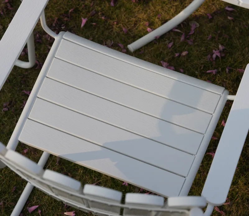 Rund matgrupp utomhus 6 stolar | Ø135 cm | Vit – Glänta - Utemöbler - Utegrupp - Matgrupp utomhus